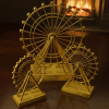 London Eye Decorative Piece Ferris Wheel Golden Metal
