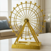 London Eye Decorative Piece Ferris Wheel Golden Metal