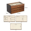 Wood 3 Drawer Jewelry Storage Organizer