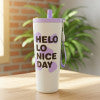 Hello Insulated Tumbler Water Bottle With Straw